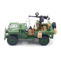 Mainan Puzzle Mobil 3D Kustom Grosir Murah, Model Truk Willys, Blok Bangunan Konstruksi, Hadiah untuk Anak-Anak