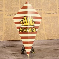 Boîte de cône d'emballage alimentaire de papier de cône de puces jetables Cône de papier de frites
