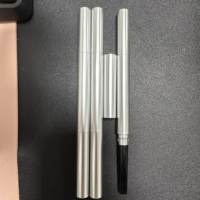 Crayon à sourcils waterproof de précision pour marque privée, nouveau design de tube entièrement argenté, longue tenue, effet sourcils sauvages, crayon à sourcils machette