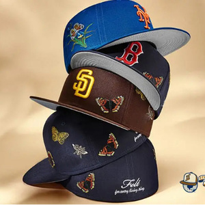 Mũ bóng chày nam chất lượng cao, kiểu dáng cổ điển, vành phẳng, 6 mảnh, khóa cài, kiểu dáng fitted, size 59 - Product Image 3