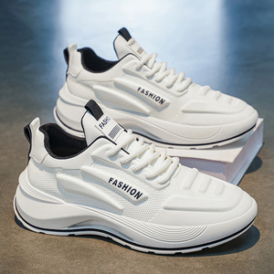 Vente directe d'usine, chaussures de sport respirantes en mesh pour hommes, chaussures de course à pied, semelles épaisses en caoutchouc - Product Image 3