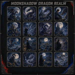 การ์ดสะสมโลหะพรีเมียม <span class=keywords><strong>Moonshadow</strong></span> Dragon Realm - งานศิลปะแฟนตาซีสีดำสุดประณีตพร้อมโครงสร้าง 3 ชั้นและบรรจุภัณฑ์สุดหรู - Product Image 2