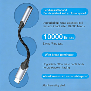 <span class=keywords><strong>Adaptador</strong></span> de Audio de 3.5mm Hembra <span class=keywords><strong>a</strong></span> <span class=keywords><strong>USB</strong></span> Tipo-C Macho, 10cm, Gris - Conecta Auriculares <span class=keywords><strong>a</strong></span> Dispositivos <span class=keywords><strong>USB</strong></span>-C para Escuchar Música - Product Image 3