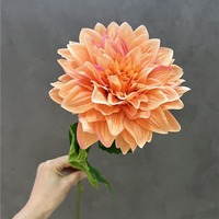 W-A0095 berkualitas tinggi sentuhan asli Dahlia buatan berkualitas tinggi bunga Dahlia kepala besar Dahlia untuk dekorasi pernikahan