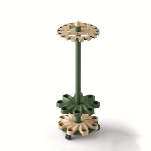 <span class=keywords><strong>Support</strong></span> de cannes à pêche rotatif à 360° en plastique sur pied avec quatre roues, installation sans perçage, présentoir pour leurres de pêche - Product Image 2