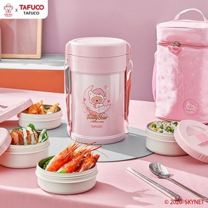 Caixa de Almoço de Aço Inoxidável Japonesa de Alta Isolação, Três Camadas, Multiuso, Grande Capacidade para Estudantes, 12 Horas - Product Image 2