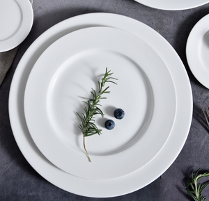 Platos Redondos Planos de Cerámica Blanca Personalizables de 6-12 Pulgadas, Platos de Porcelana Blanca Pura para Cena, Servicio con Logotipo para Restaurantes y Catering - Product Image 6