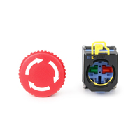 Interrupteur à Levier NIN 22mm Personnalisé à Réinitialisation Automatique, Bouton Poussoir Momentané Vert 1NO 1NC 2.5A, Étanche IP65, Contrôle Industriel en Plastique