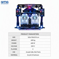 Machine de jeu de danse commerciale à monnayeur pour 2 joueurs, machine de jeu de rythme musical d'arcade avec écran LED pour centre de jeux