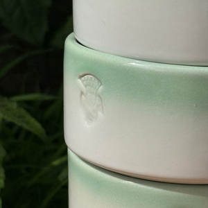 Tazón de Cerámica de Lujo Hecho a Mano con Esmalte Celadón y Perla, de Gres de Alta Cocción, con Esmalte Craquelado, Apto para Microondas, para Cereales, para Mesa Moderna del Hogar - Product Image 1