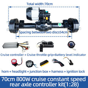 Kit Pengontrol As Roda Belakang Kecepatan Rendah 70cm 800W 1:28 Cruise Constant Speed untuk Gerobak Dorong Listrik Roda Tiga dengan Diferensial As Roda 800kg - Product Image 2