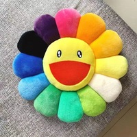 Fabricant de jouets en peluche personnalisés Jouets en peluche Oreiller tournesol coloré Ornement tendance Jouet en peluche coussin de canapé