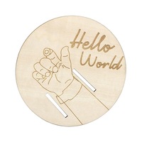 Plaque commémorative sculptée en bois pour naissance, mariage, anniversaire, collection, pendentif, pour bébé, importée de Chine