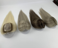 Stock d'usine : Topper pour femme en cheveux humains vierges, mono-toupet en cheveux naturels raides européens Remy avec cuticules intactes
