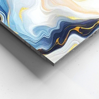 Carreaux de porcelaine émaillés métalliques effet marbre bleu et or 60x60 cm pour la maison – Luxe et Abordabilité
