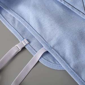 Personalizada línea negra blanco azul bordado media camisa desmontable cuello falso mujeres sin mangas Dickey cuello para abrigo - Product Image 4