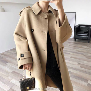 Camel Color Winter Double Face Cashmere Manteau <strong>Femme</strong> Mid Length Wool Felt Coat <strong>Cape</strong> <strong>Hiver</strong>