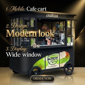 Nouveau chariot alimentaire mobile multifonctionnel 2026 (café / thé au lait / jus / salade) - Product Image 5