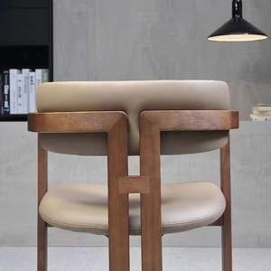 Silla de madera de nogal de <span class=keywords><strong>estilo</strong></span> nórdico minimalista moderno juego de silla de comedor de madera maciza para restaurantes, hoteles y cafeterías - Product Image 5