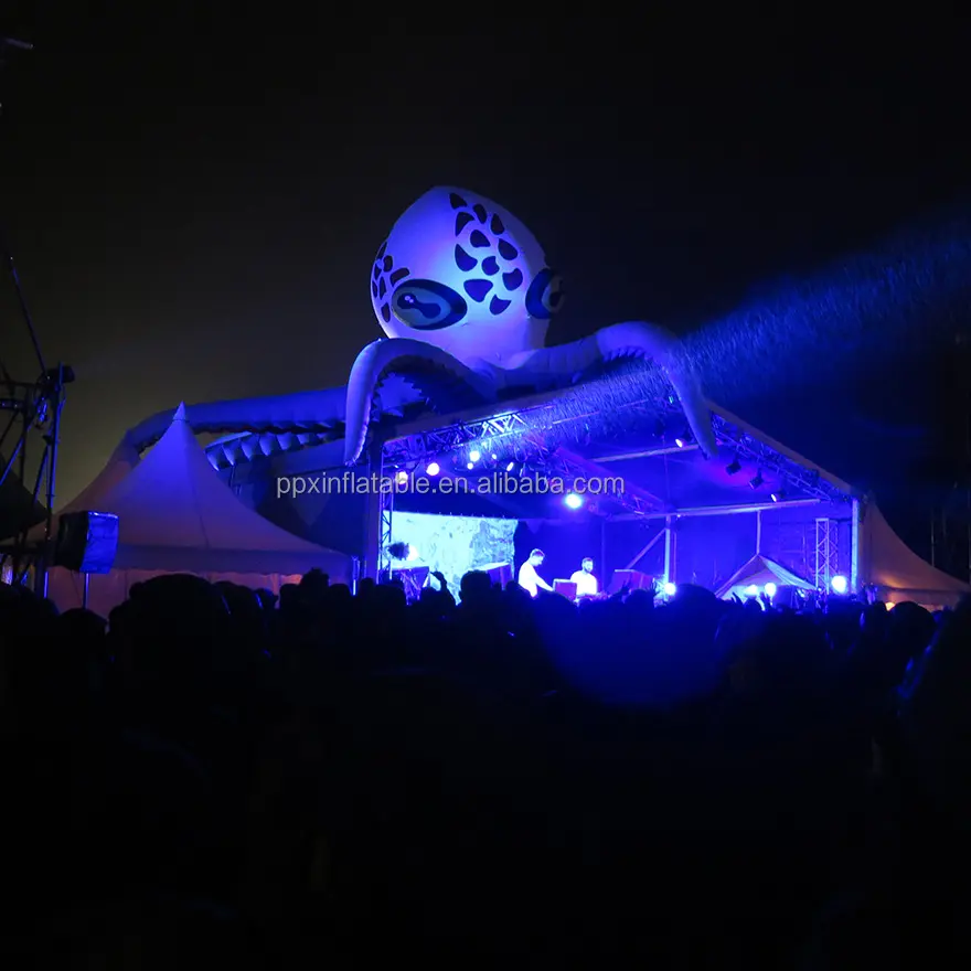 Inflatable dj scenario Music Festival Event Stage Festival Event giant inflatable octopus Advertising Inflatable For Music Party