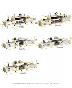 <span class=keywords><strong>Table</strong></span> <span class=keywords><strong>basse</strong></span> de meuble TV nordique de chambre à coucher en bois massif rétractable moderne simple - Product Image 4