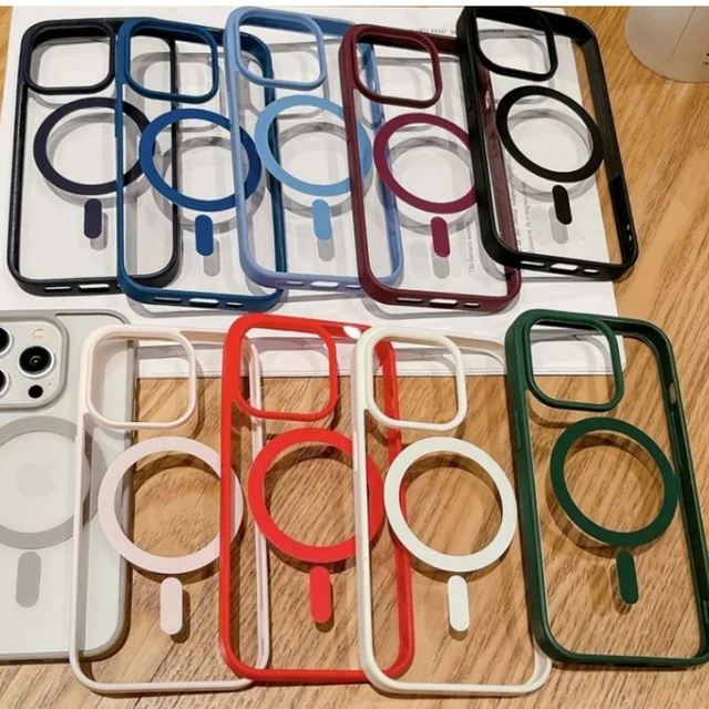 Luxury Shockproof  Wireless Charge Case for iPhone 17 16 15 14 Plus 13 12 Mini 11 Pro X XR XS Max Clear Magnetic Bumper Cover