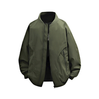 Blouson Bomber de Baseball Vert Vintage Grande Taille avec Logo Personnalisé – Veste Homme Zippée Coupe-Vent Style Lettermen Varsity de Première Qualité