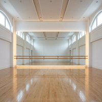 Miroir rétroéclairé premium pour studio de yoga avec éclairage ambré apaisant, miroir mural LED esthétique pour studio de bien-être et retraite