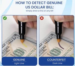גלאי כסף עט 50 יח 'שטר טסטר uv אור מזויפת זיהוי מזויף נייד זיהוי מהיר נייד - Product Image 3