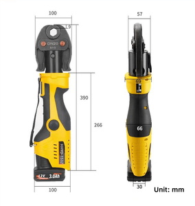 Kit di Utensili a Pinza Verticale ProPress per Edilizia, Alimentato a Batteria per Tubi HVAC e Idraulici in PEX e Rame, e Altri Utensili Idraulici - Product Image 3