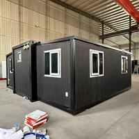 Maison conteneur préfabriquée extensible avec panneau mural, bâtiment modulaire portable pour chantier de construction