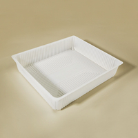 Contenants rectangulaires jetables personnalisables en PP de qualité alimentaire, translucides et de grande capacité, pour gelée, jus, hamburgers