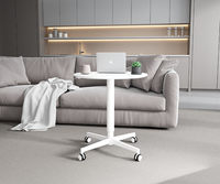 Table d'appoint ergonomique moderne OMNI pour ordinateur portable, bureau réglable à poser sur le lit avec roulettes et design pliable peu encombrant pour usage commercial