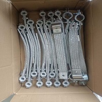 Accessoire pour élément chauffant STA MoSi2 : Pince de connexion et sangle tressée en aluminium pour chauffage