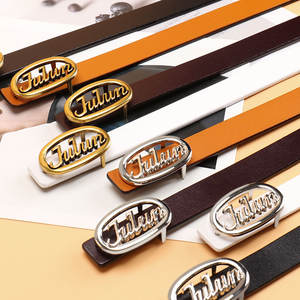 JULUN <span class=keywords><strong>Ceinture</strong></span> en cuir véritable pour femmes, style coréen, boucle de <span class=keywords><strong>ceinture</strong></span> de style simple pour pantalon de tailleur - Product Image 2