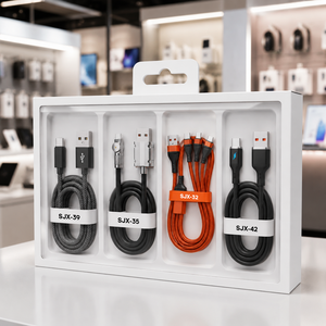 Modern Plastic <b>USB</b> Charging Set With 20W 30W 45W 65W Adapters And Multi-Color <b>Cables</b> For Convenient Device Powering - Product Image 6