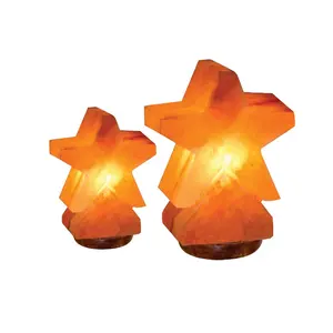 โคมไฟรูปดาวฮาไลต์สีชมพูเกลือหิมาลายันแกะสลักสไตล์ฮวงจุ้ยโดยวิสาหกิจ - Product Image 1