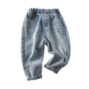 Nouveau Jean Droit Déchiré Tendance en Denim Écologique pour Garçons 2026 – Pantalon Long Décontracté pour Enfants Printemps-Automne - Product Image 2