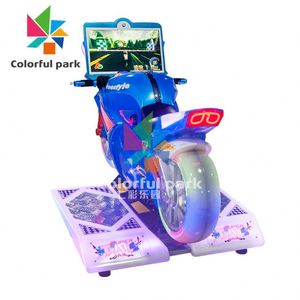 Máquina de Juego Arcade de Carreras de Motos Dinámicas para Niños, Simulador de Motocicleta Mini con Monedas, Equipo de Juego de Parque de Diversiones Colorido - Product Image 5