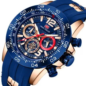 Mini Focus Trend Design Klok Merk Mannen Klassieke Luxe Fabriek Quartz Horloges Met 5 Atm Mannelijke Siliconen Band Mf 0290G