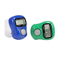 Compteur électronique à bouton-poussoir, affichage numérique, matériau ABS, alimenté par piles AA, calculatrice portable à lecture de chiffres en forme d'anneau