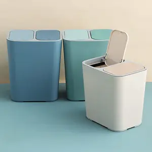 Großer Doppel-Doppelküchen-Abfall recycling behälter Duo-Müll entsorgung aus Kunststoff