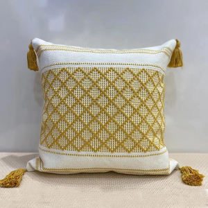 Fermier — <span class=keywords><strong>housse</strong></span> de coussin à glands, taie d'oreiller marocain à formes géométriques, <span class=keywords><strong>pour</strong></span> canapé-lit ou voiture, décoration de la maison, 45x45cm - Product Image 4