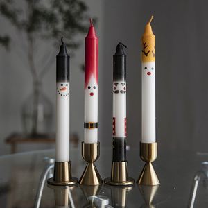 Bougie classique conique de 20 cm, style européen, sans fumée, imprimée, pour la décoration de banquets de mariage - Product Image 3