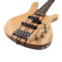 Guitare Basse Électrique 5 Cordes Personnalisée de Haute Qualité – Corps Solide avec Table en Frêne Manche en Érable – Instrument de Basse Solo de Niveau Professionnel