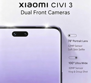 Smartphone <span class=keywords><strong>Xiaomi</strong></span> Civi 3 5G débloqué, écran AMOLED 6,55 pouces 120 Hz, Dimensity 8200 Ultra, batterie 4500 mAh, charge rapide 67 W - Product Image 5