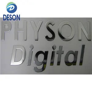 Deson Nickle PET label logo adhesive sticker copper golden silver electroforming chromium