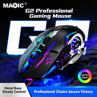 Souris de jeu filaire USB G2 en gros, 6 boutons, avec éclairage pour PC
