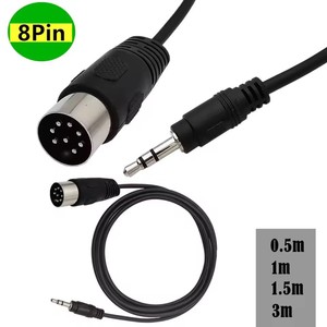Câble adaptateur audio micro DIN 8 broches mâle vers jack stéréo 3,5 mm mâle 50 cm 150 cm - Product Image 1