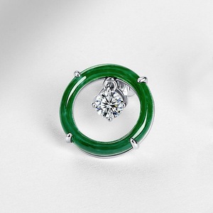 Boucles d'oreilles pendantes en argent sterling S925 avec agate mousse et zircon cubique 5A pour femmes - Product Image 4